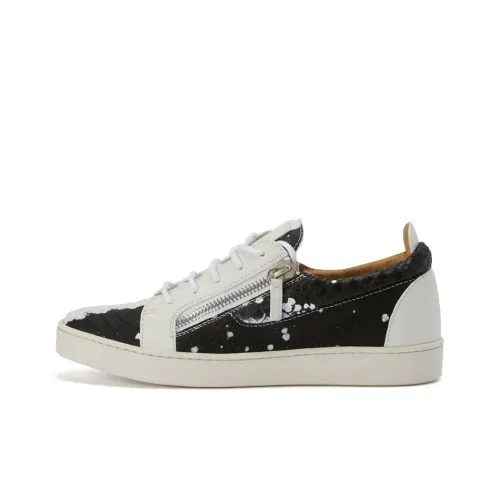 Giuseppe Zanotti GZ Устойчивые к истиранию низкие кроссовки для скейтбординга Мужские Черно-белые