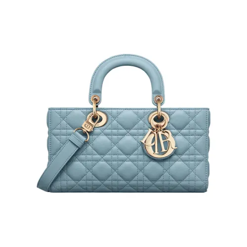 DIOR LADY D JOY Sheepskin Сумка Lady Dior Сумка через плечо Сумка Женская Небесно-голубая