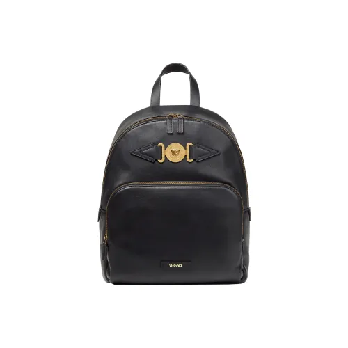 VERSACE Рюкзак из коровьей кожи стандартный мужской черный