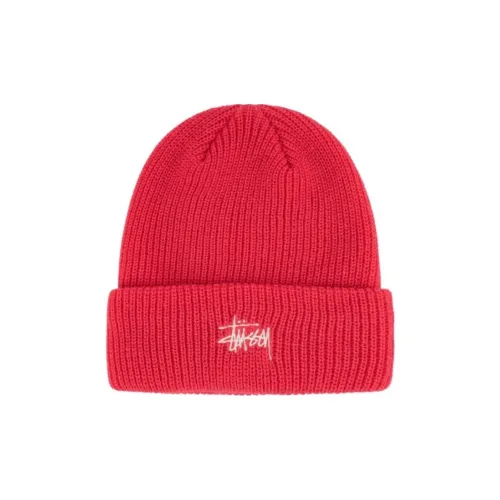 Stussy Акриловые Шапки-бини Унисекс Красный