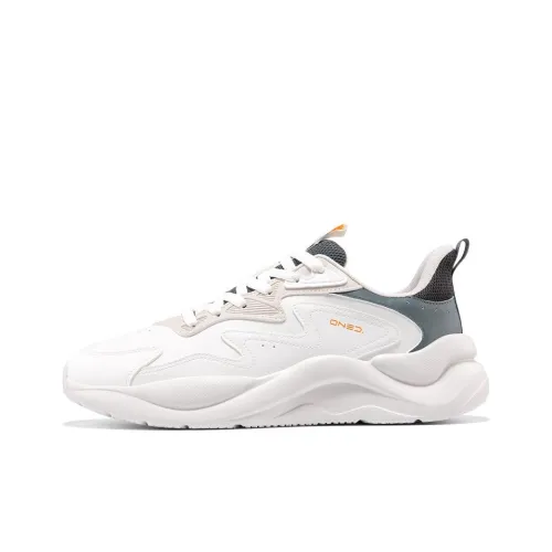 361° Износостойкий и Легкий Низкий Топ Беговые кроссовки Мужские Белые Серые