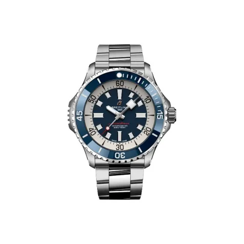 BREITLING Автоматический Механический Часы Мужские Super Ocean Collection 46 мм Синий