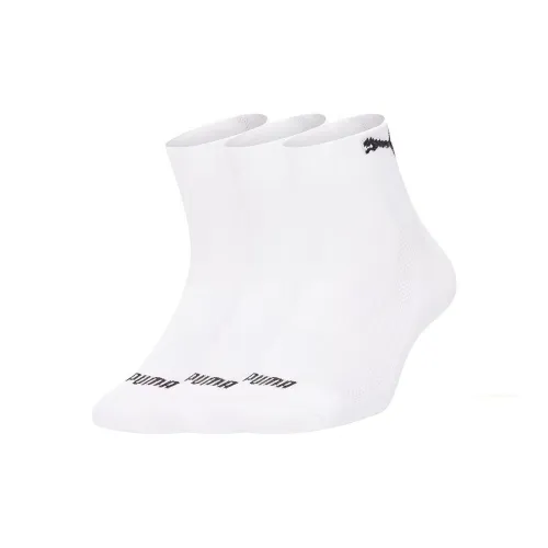 PUMA Низкие носки унисекс 3 пары белые