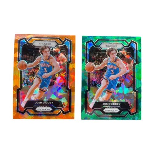 Панини Josh Giddey Звезда Карточки Thunder Зеленый Апельсин Crushed Ледяной Refracted Карточки Карта Passes Спортивные карты 2 шт