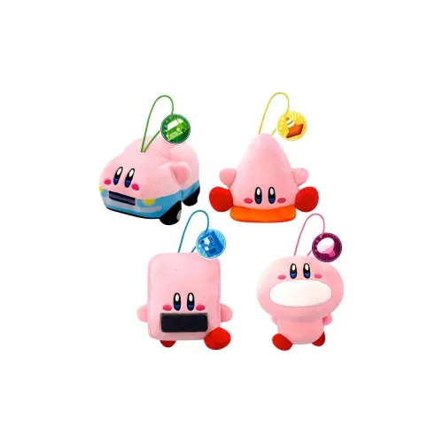 Кирби Characters A Набор из четырех нерегулярные формы Исследование и открытие. Куклы плюшевые подвеска обычный размер рекомендуемая высота