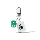 Серебряная застежка West Wind, зеленый кубик, брелок