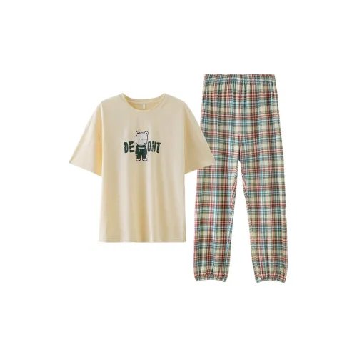 Montagut Pajama Комплект Летний Женский Абрикос