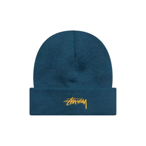Stussy Акриловые Шапки-бини Унисекс Темно-циановый