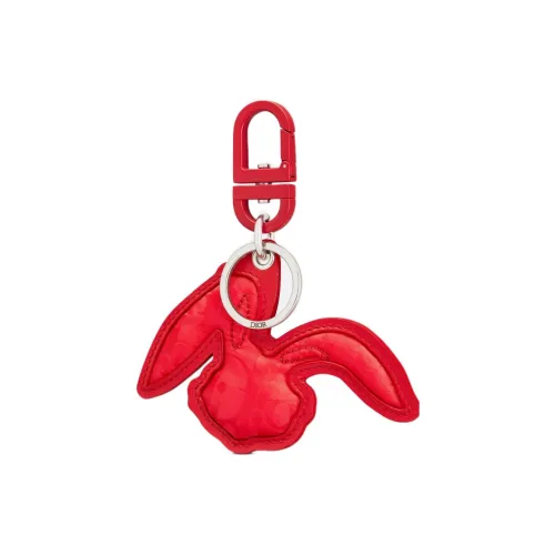 DIOR Металлические брелоки, красный, унисекс