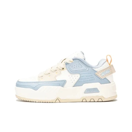 ANTA Life Collection Slip-resistant Abrasion-resistant Low Top Skateboard Shoes Women's Blue White ANTA Life Collection Скользящие Устойчивые к износу Низкие Кроссовки для скейтбординга Женские Синие Белые