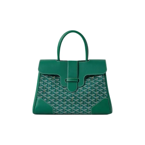 GOYARD Saigon Холст с кожей Saigon Тоут Сумка Сумка через плечо Большая унисекс Зеленый