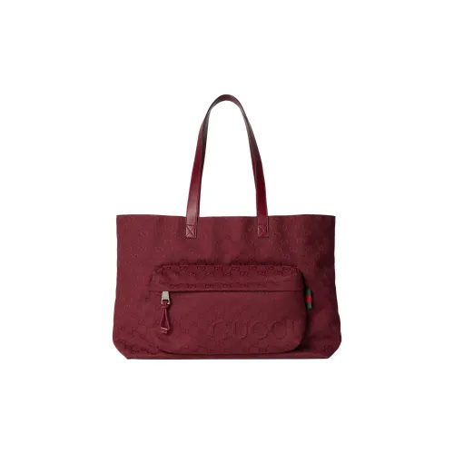 GUCCI Canvas Тоут Сумка Сумка для покупок Сумка Большая Мужская Красная