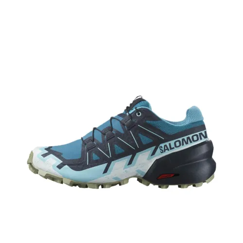 SALOMON Speedcross 6 Противоскользящие Устойчивые к истиранию Низкий Топ Беговые кроссовки Женские Синий