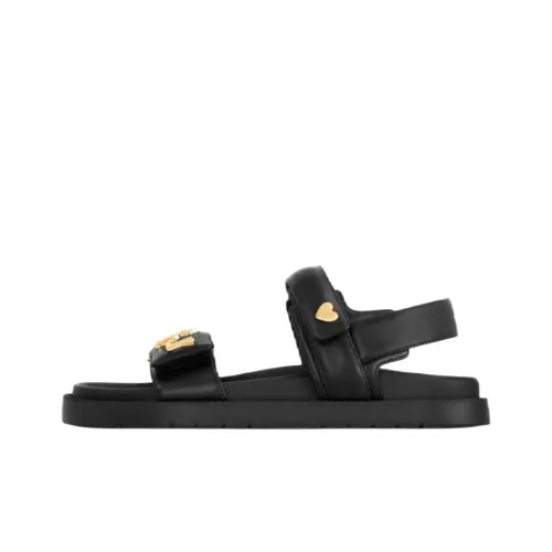 LOUIS VUITTON Sunset One Strap Sandals Women's Black