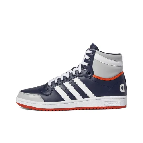 Adidas Originals Топ TenTop Ten Hi OG Противоскользящие устойчивые к истиранию высокие кроссовки для скейтбординга Мужские Серый Синий