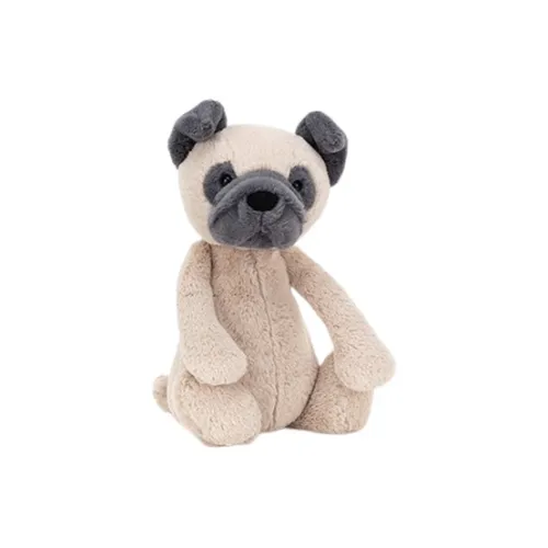 JELLYCAT Dog Collection Shy Pug Dog Ecru Куклы Плюшевая кукла 23 см Рекомендуемая высота в сидячем положении