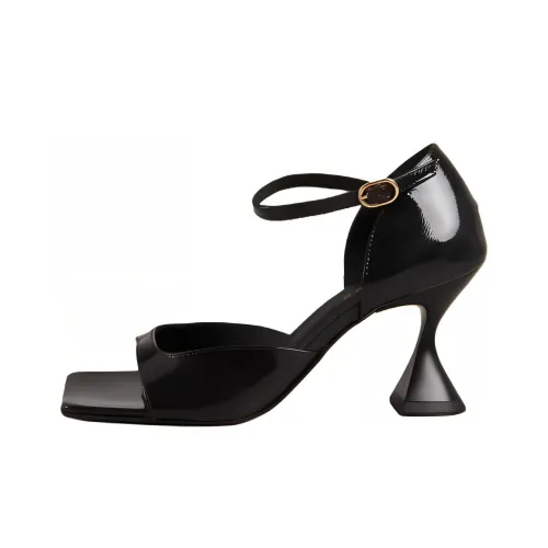 ALOHAS Beijos one Ремень Сандалии 8 см Женские Черный