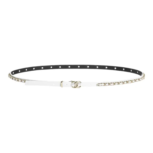 CHANEL Кожаные ремни Белый Женские
