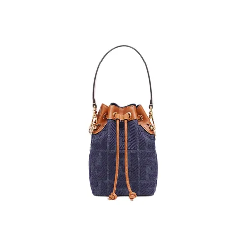 FENDI Mon Tresor Denim Leather Insert Bag Mini Women's Blue FENDI Mon Tresor Деним Кожаная Вставка Сумка Мини Женская Синяя