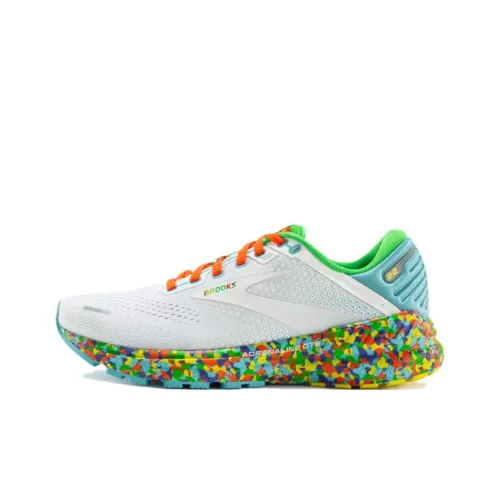 Brooks Adrenaline GTS Slip-resistant Abrasion-resistant Low Top Casual Running Shoes Men's White Red Green Брэдгокс Adrenaline GTS Противоскользящий Устойчивый к истиранию Низкий Топ Повседневные Беговые Кроссовки Мужские Белый Красный Зеленый