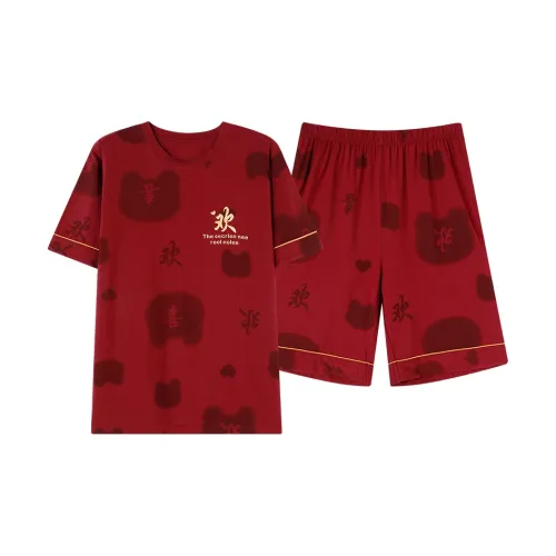 Montagut Pajama Set Men's Festive Red Montagut Пижамный комплект мужской праздничный красный