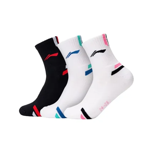 LINING 3 шт Белый, Черный, Синий, Черный, Красный Унисекс MID Носки до икры