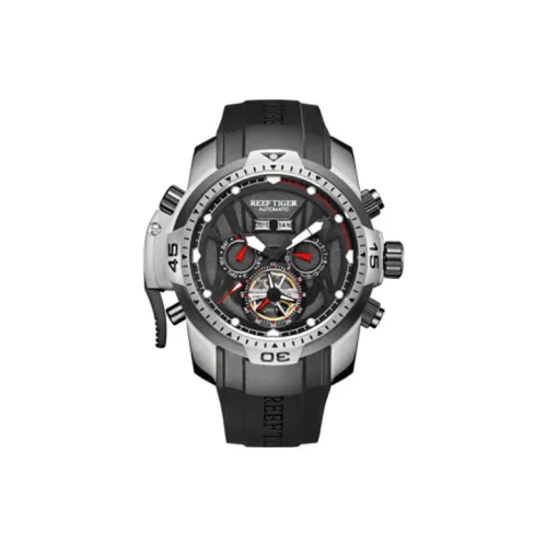 REEF TIGER Aurora Collection Transformers Автоматический Механический Механизм Часы Мужские Черный Циферблат RGA3532 JBHR