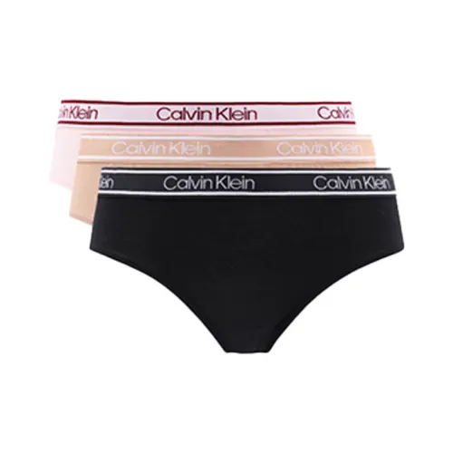 Calvin Klein 1 комплект 3 пачки Розовый + Телесный + Черный Женские трусики-бикини