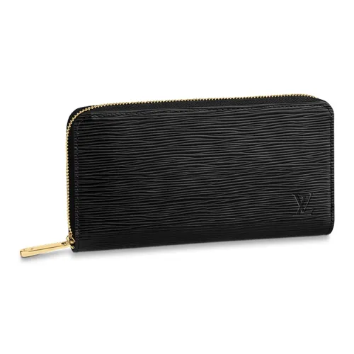 LOUIS VUITTON Capucines Рельефная кожа ÉPI Корова Кошелек Женский Черный