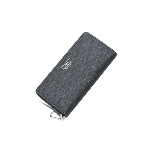 SEPTWOLVES Кошелек из искусственной кожи сумка на молнии клатч большой мужской черный