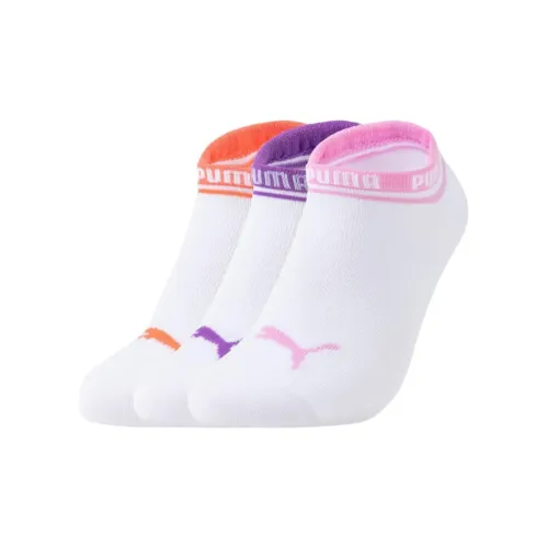 PUMA Низкие носки унисекс 3 пары белые