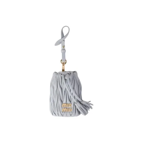 MIU MIU Matelassé Sheepskin Сумка через плечо Мини Женская Цвет водорослевый синий