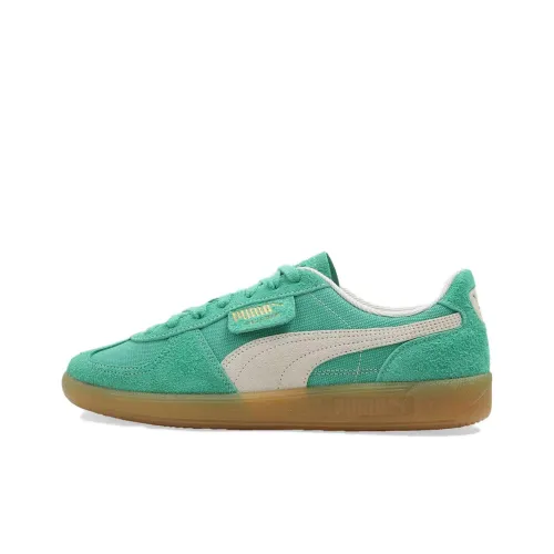 PUMA Palermo Vintage Устойчивые к истиранию Низкие Кроссовки для скейтбординга Унисекс Зеленый Бежевый