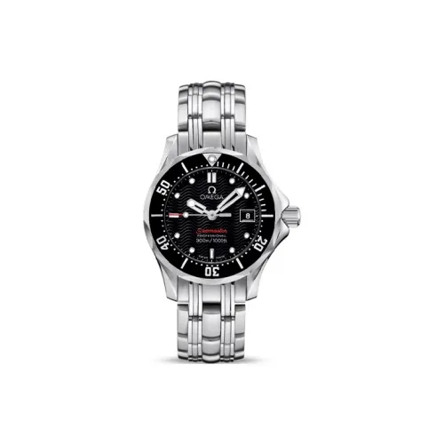 OMEGA Quartz Механизм Женские Seahorse Series 300m Diving Watch 28 мм Черный
