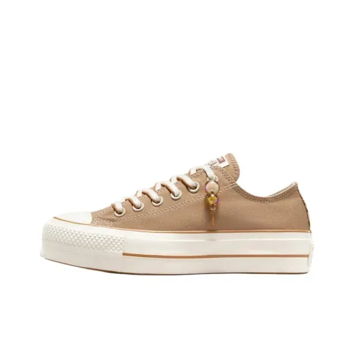 Converse All Star Lift Low-Top Canvas Shoes Ecru Women's