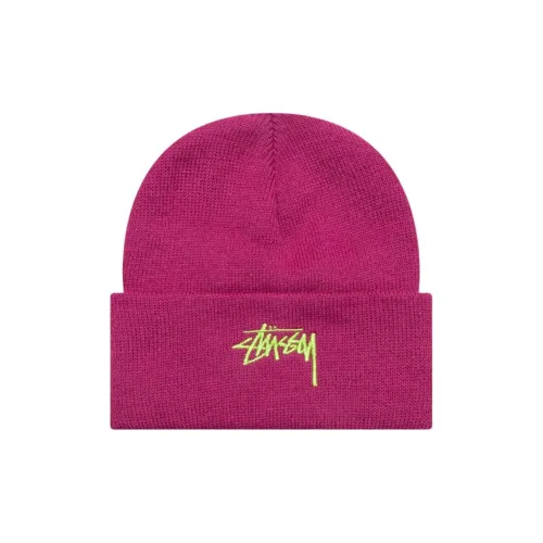 Stussy Акриловые Шапки-бини Унисекс Фиолетовый Розовый