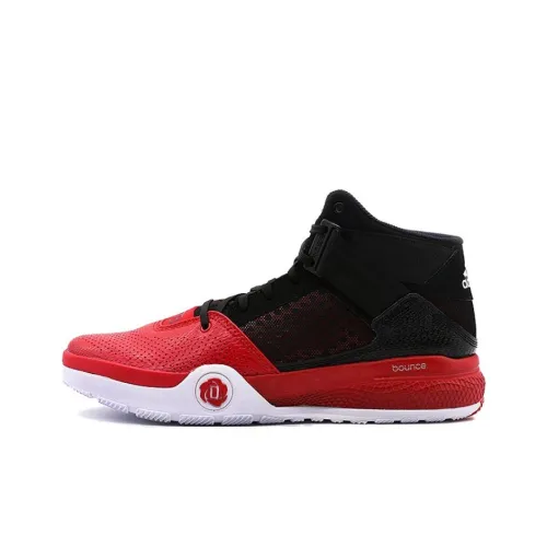 Adidas D Rose 773 IV Амортизация Износостойкие Высокие Баскетбольные Кроссовки Унисекс Черный Красный
