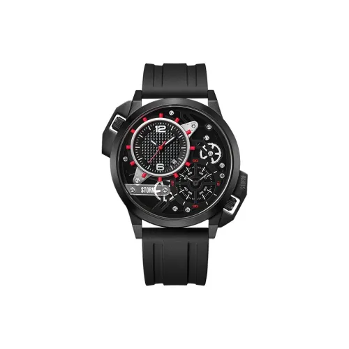 STORM DUALATON Collection Мужские часы Кварцевый механизм Ремешок из нержавеющей стали Черный циферблат