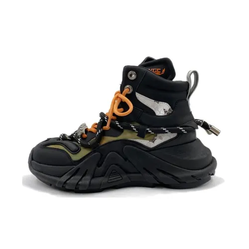 CINDY C ERIC Высота Увеличивающие Высокие Топы Толстая Подошва Женские Черный Оранжевый