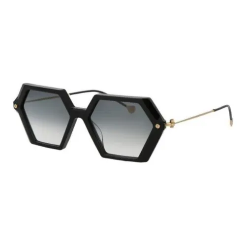 Yohji Yamamoto Ацетат Нерегулярная форма Солнцезащитные очки Женские Черный