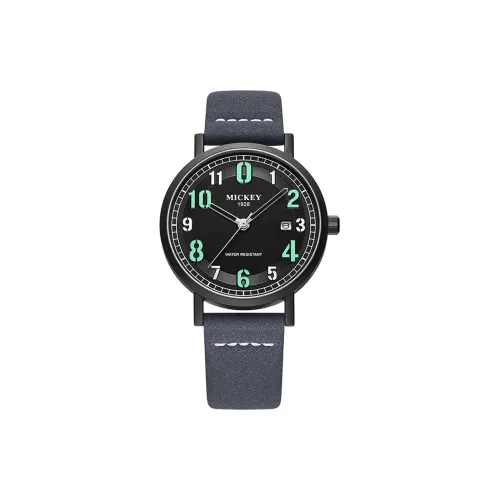 Disney Mickey Series Кварцевый механизм Часы Мужские Черный циферблат