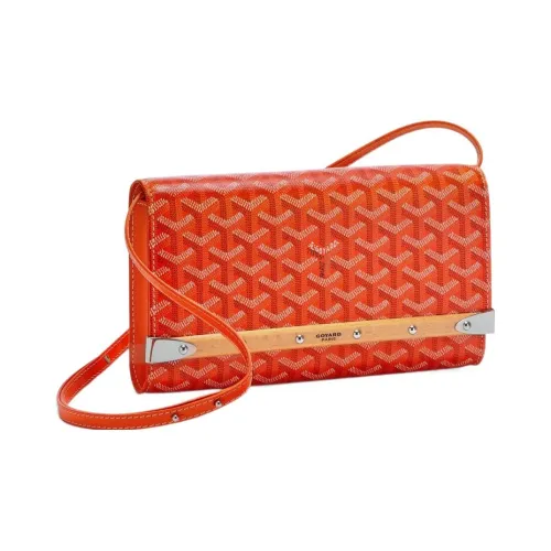 GOYARD Monte Carlo Холст и Кожа Клатч Сумка через плечо Маленькая Женская Апельсин