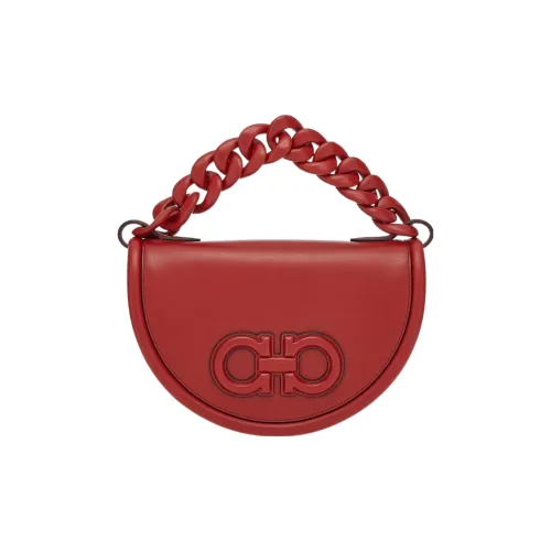 FERRAGAMO AURA Телячья кожа Сумка через плечо Сумка Женская Бордовый