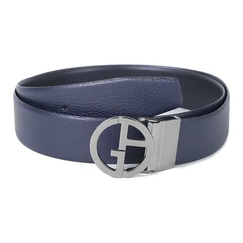 AMANI Ремни из коровьей кожи Мужские Синий Черный Ширина 4CM