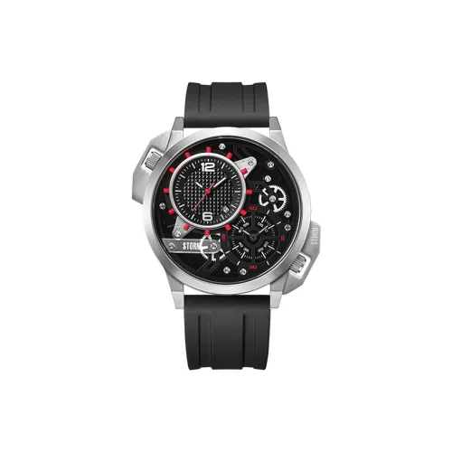 STORM DUALATON Collection Мужские часы Кварцевый механизм Ремешок из нержавеющей стали Черный циферблат