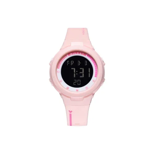 Disney Mickey Series Электронные Механические Часы Силиконовый Ремешок Детский Черный Циферблат