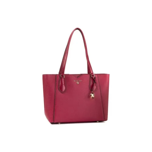 MICHAEL KORS MK Mae Кожа Тоут Сумка Сумка для покупок Сумка Сумка через плечо Средняя Женская Розовая Красная