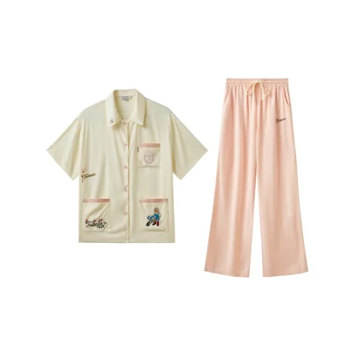 Teenie Weenie Пижамный комплект женский кремово-белый