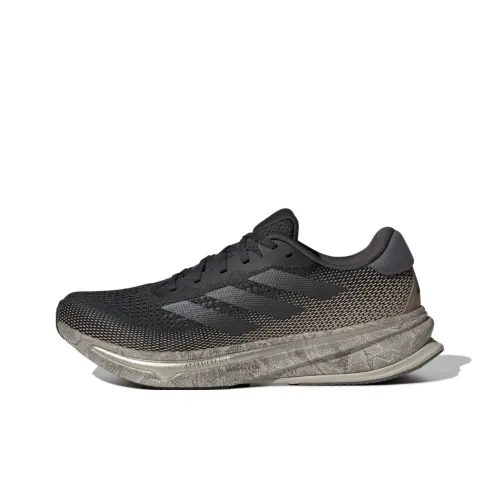 Adidas SUPERNOVA RISE Амортизаторы Устойчивые к истиранию Низкий Топ Беговые кроссовки Мужские Черные Серые