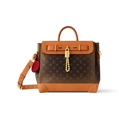 LOUIS VUITTON Steamer Монограмма Пыль Холст Маленькая Коробка Рюкзак Мужской Коричневый